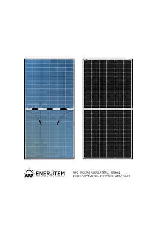 Enerjitem Transparan 550 Watt Güneş Enerji Paneli Half-cut Mono