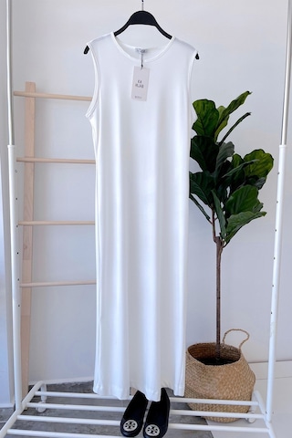 Sandy Kolsuz Elbise - Beyaz