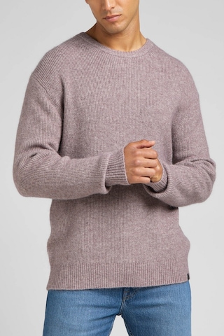 Lee Regular Fit Normal Kesim Bisiklet Yaka Mor Triko Kazak L83ZDD70 Mor