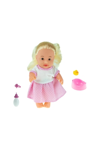 Oyuncak Konuşan Bebek Roza Altını Islatan Et Bebek 5 Parça 23 Cm