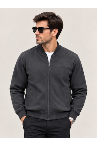 Vigoss Erkek Ferm. Bomber Sweat 63183-30364 Füme