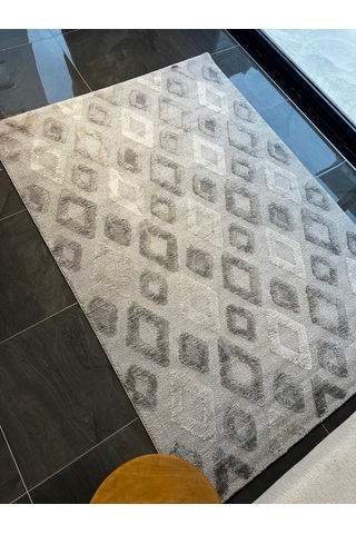 West Halı Salon, Oturma, Yatak Odası Halısı Desen Kodu 68359-095 Krem-gri-vizon