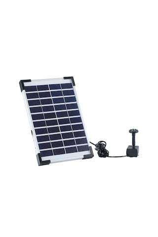 Symbee "güneş Enerjili Bahçe Çeşmesi - 5.5w Güçlü, 380l/h Akış, 6 Nozul Seti, 3m Kablo, Su Tasarrufu Sağlar"