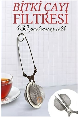 Zhlhome Kıskaçlı Bitki Çayı Filtresi Top Çay Demliği Çay Filtresi Maşası Gümüş