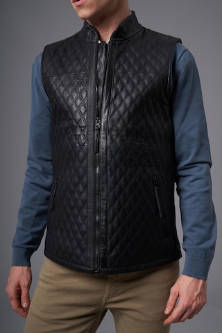 Luca Siyah Deri Yelek 118520 001