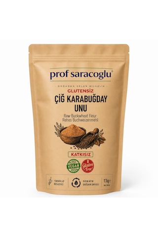 Glutensiz Çiğ Karabuğday Unu 1 Kg - Vegan - Katkısız - Yüksek Lif