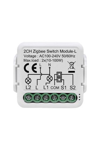 Teltree Tuya Zigbee Akıllı Anahtar Modülü - 2 Yollu Uzaktan Kontrol, Zamanlayıcı Ve Ses Komutu İle Ev Otomasyonu 1-gang