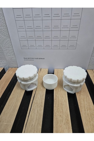 Portatif İlaç Kutusu Kırçıllı Beyaz