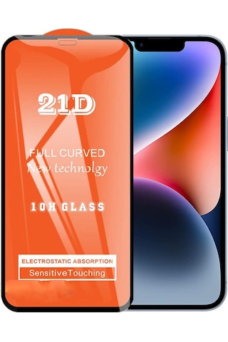 Apple Uyumlu iPhone 14 Plus Ekran Koruyucu 21d Kırılmaz Cam