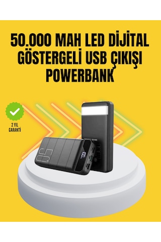 Profesyonel 50.000 Mah Powerbank - Aynı Anda Birden Fazla Cihaz Şarj Eden, Dayanıklı Ve Güvenli Taşınabilir Şarj Cihazı Çok Renkli