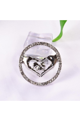 Gümüş Kristal Aşk Eller Yenidoğan Bebek Broş Rozeti Tıbbi Takı Broş Pins Kadınlar İçin Hediyeler Gümüş