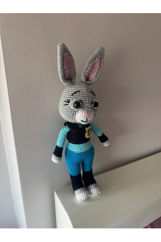 Judy Hopps Amigurumi Tavşan 28 Cm 007