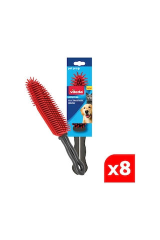 Vld0000000471 Vileda 8 Paket Pet Pro Elektrostatik Tüy Toplayıcı Fırça, Dar Alanlar İçin İdeal, Yıkanabilir, Uzun Ömürlü Vileda