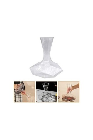 1 Adet Moda Ev Eğimli Ağız Dekanter Şarap Konteyner Mutfak Bar