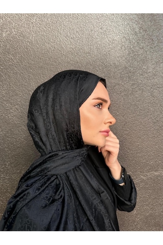 Miorel Scarfs Yeni Sezon Cd Kaşmir İpek Şal 4 Mevsim Fular Silk Scarfs Shawl Hijab Siyah