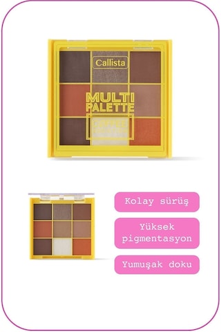 Callista Multi Palette Eyeshadow Mat Ve Işıltılı Toz Göz Farı Paleti - 103 Coffee Addiction