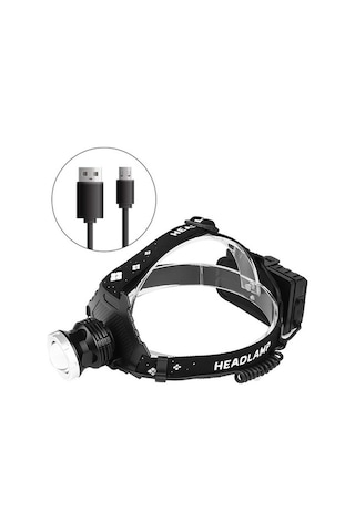 Novahub Usb Şarjlı Süper Parlak Xhp90.2 Led Far, Balıkçılık Kamp Meşalesi, 3x18650 Pil, Çok Renkli Far Balıkçılık Kamp Yakınlaştırma Meşalesi Çok Renkli