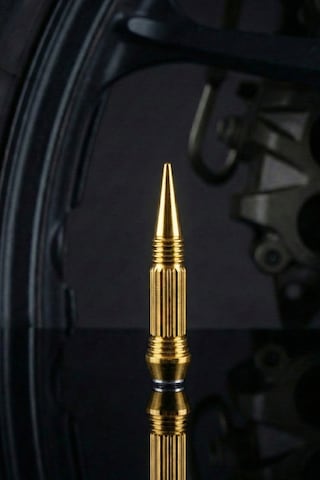 Motosiklet Altın Krom Kurşun Model Sibop Kapağı 2 Li Universal Motor Aksesuarı