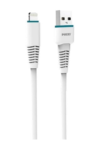 Phixi Force CB464L Usb-a To Lightning Şarj ve Data Kablo Beyaz