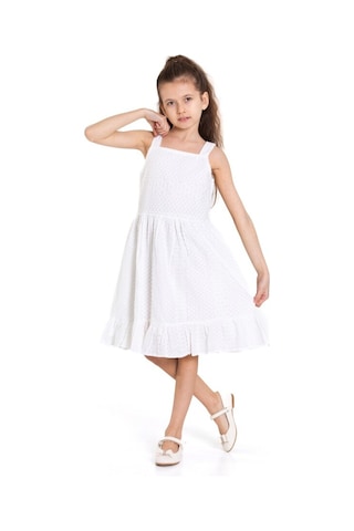 Xo Kids Kız Çocuk Elbise 4-8 Yaş 78502 Beyaz