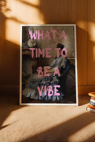Saturn Young Lady At The Fireplace Çerçeveli Tablo What A Time To Be A Vibe Maximalist Decor Altered Art
