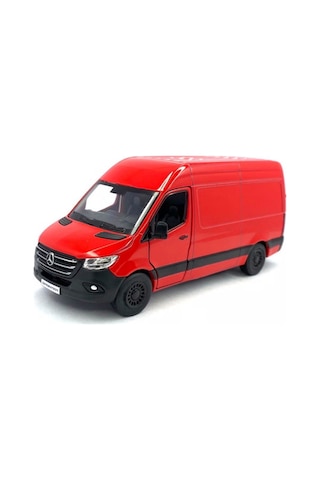 Kinsmart Mercedes-benz Sprinter 1:48 Ölçek Metal Çek Bırak Oyuncak Minibüs - Kırmızı Model Araba