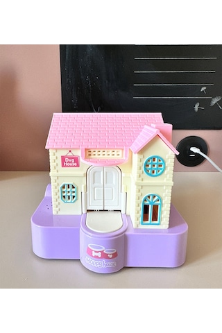 Işıklı Ve Müzikli Eğlenceli Para Yiyen Köpek Kumbara - Pembe Çatılı