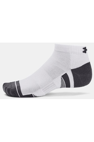 Under Armour Unisex UA Performance Tech 3’lü Paket Low Cut Çorap 1379504-100 Beyaz - Gri