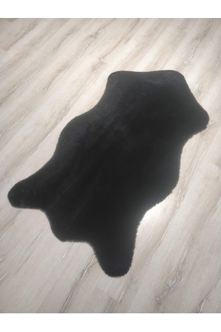 Mucize Tavşan Süet Taban Gtsiyah Post Halı 80 x 150 Cm