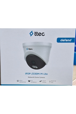 Ttec Ipdp-2330m-m-lite 2mp 2.8mm Sabit Lensli Ir Ip Dome Kamera