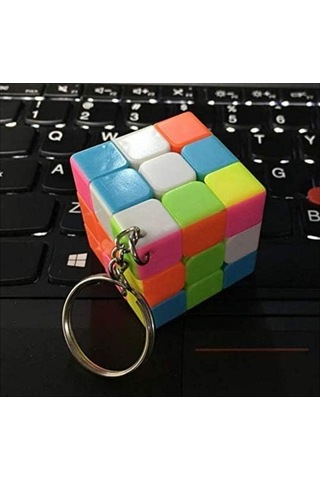 Mini 3 X 3 Flat Speed Zeka Küpü Akıl Küpü Rübik Küp Anahtarlık