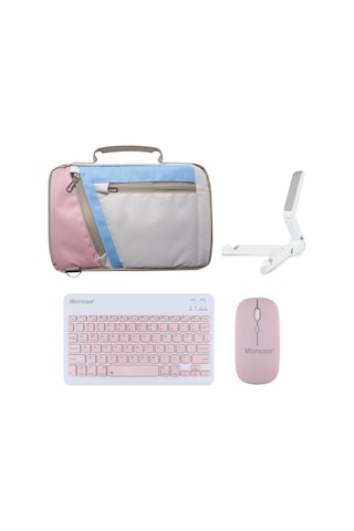 Xiaomi Redmi Pad Pro 12 Çanta+bt Klavye+mouse+stand Al4382 Pembe