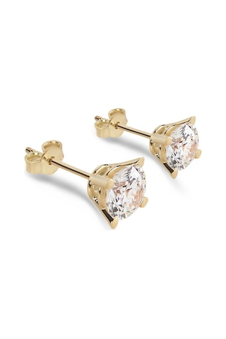 Chavin 2 Carat Swarovski Tektaş Gümüş Kadın Küpe Dh15Sr