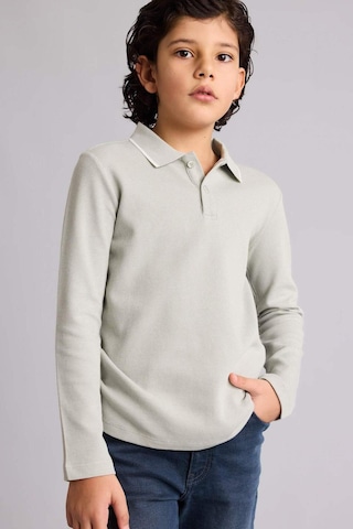Defacto Regular Fıt Polo Yaka Waffle Uzun Kollu Polo Tişört Erkek Çocuk H1882a826spgn1255 Yeşil-gn1255