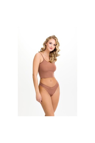 Sensu Kadın Brazillian Çapraz Bel Lazer Kesim 5 Li Slip Kts4040 Kahve
