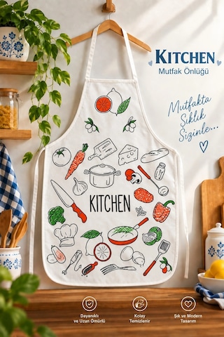 Pionny Mutfak Önlüğü - Kitchen Çok Renkli