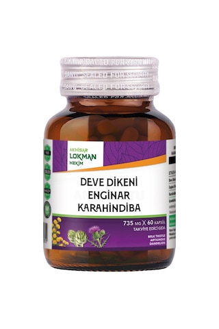 Deve Dikeni Enginar Karahindiba Kapsül 735 Mg X 60 Kapsül