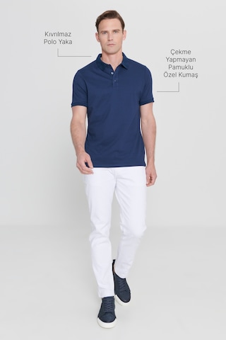 Ac&Co / Altınyıldız Classics 4A4820200047LaaXL Düğmeli Polo Yaka Cepsiz Slim Fit Erkek Tişört Lacivertvert Lacivert