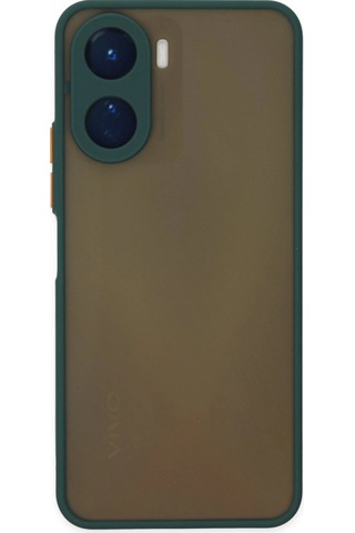 Vivo Y16 Kılıf Montreal Silikon Kapak - Yeşil