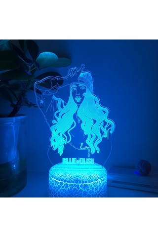 3d Led Gece Lambası Amerikan Pop Şarkıcısı 3d İllüzyon Lambası Yatak Odası Dekoratif Lambaları --- Çatlak Koltuk Çok Renkli