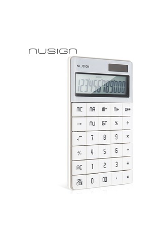 Nusıgn Ens041 Masaüstü Hesap Makinesi 12 Haneli Çift Güç Kaynaklı Beyaz Nusıgn Ens041 Masaüstü Hesap Makinesi 12 Haneli Çift Güç Kaynaklı Beyaz