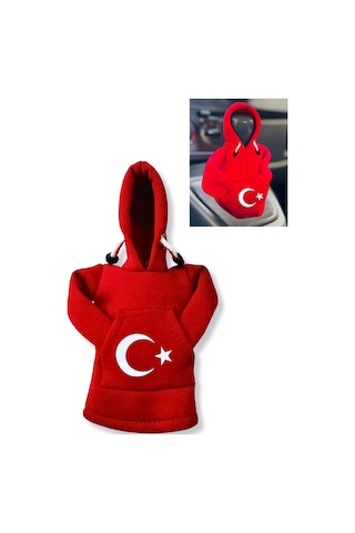 Türk Bayrak'lı Araç Vites Polar Kıyafeti-Ayyıldızlı Araç Oto Vites Aksesuar