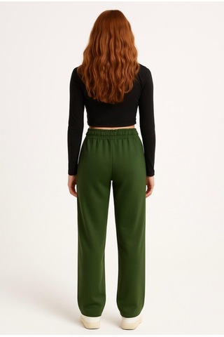 Axxel Kadın Haki İnterlok Eşofman Altı-p2268 Haki