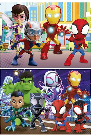 Educa 4-6 Yaş 2x48 Parça Erkek Çocuk Spidey Ve İnanılmaz Arkadaşları Puzzle - Karton Eğitici Puzzle 1 Adet