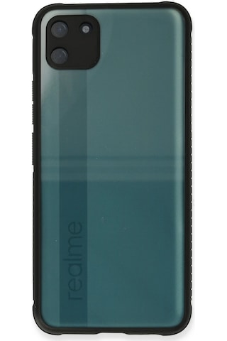 Newface Realme C11 Kılıf Miami Şeffaf Silikon Semeglbl - 12 - Siyah