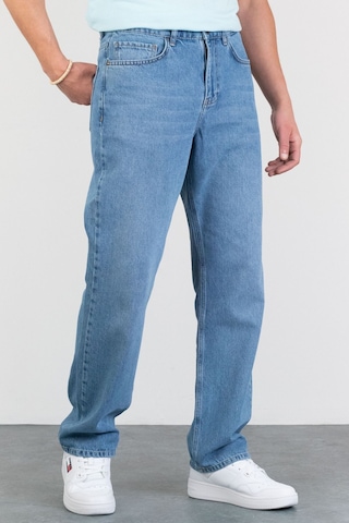 HLT Jeans Erkek Açık Mavi Baggy Fit Bol Kesim Denim Loose Jeans Kot Pantolon Chris 001