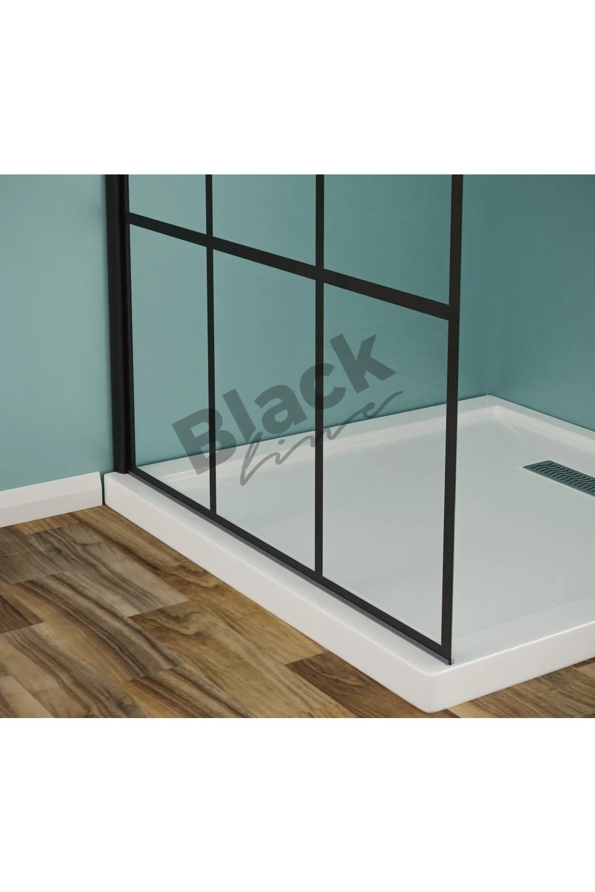 Sabit Panel Full Cam Duşakabin Seperatör Uv Serigrafik Baskı 8 Mm Otel Tipi H:200 Şeffaf
