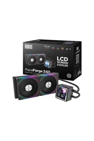 Aquaforge V2 240mm Siyah Argb Lcd Ekranlı İşlemci Sıvı Soğutucu-133817