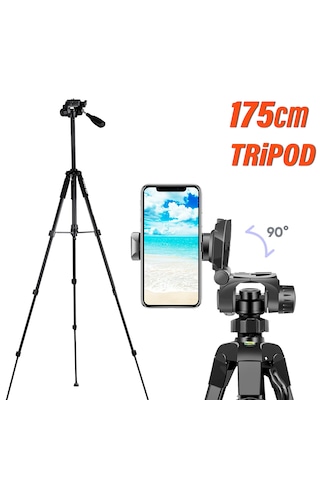 Tripod 175cm 3 Ayak Video Çekim Tripod Uzun Boy Sabitleyici