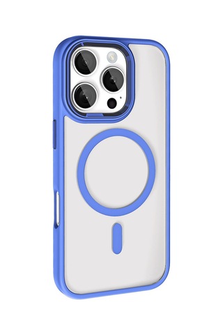 Apple iPhone 16 Pro Kılıf Wireless Şarj Özellikli Casen Krom Magsafe Silikon Kılıf